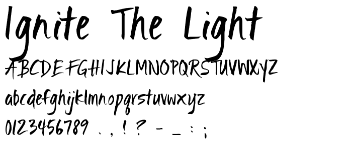 Ignite the Light font